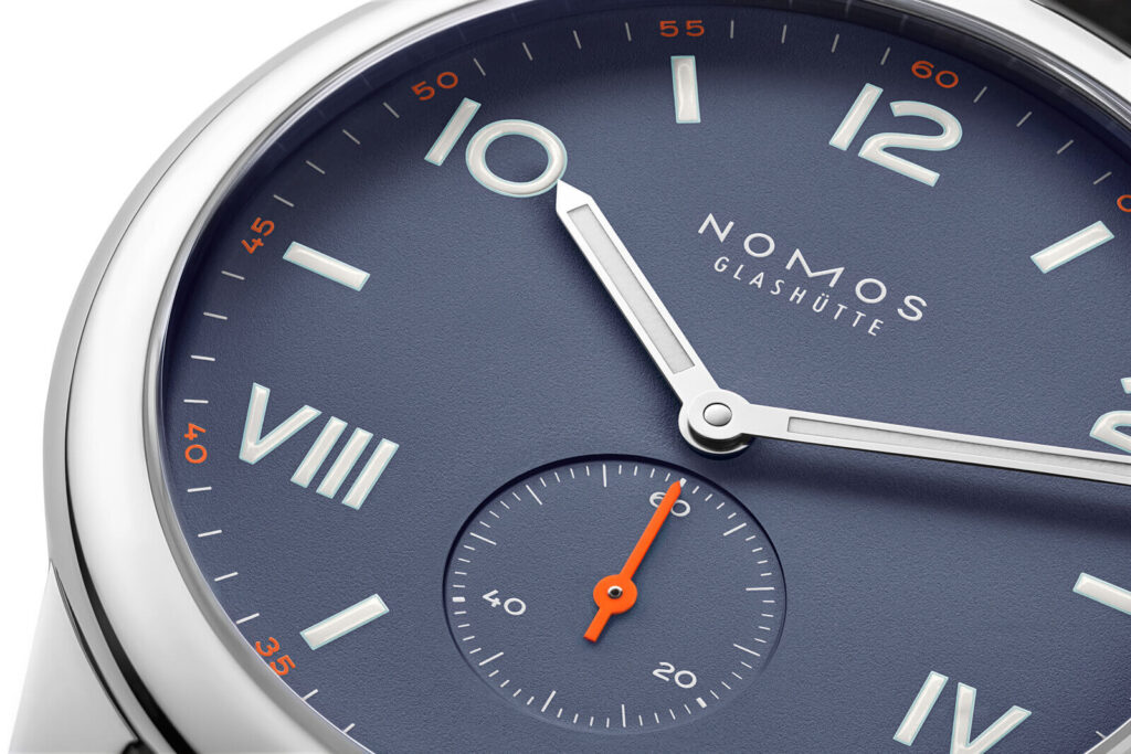 NOMOS Glashütte Club Campus deep pink and blue purple