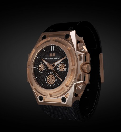 Linde Werdelin SpidoSpeed Gold Ref: SPS.G.RG.A - crown and pushers Linde Werdelin SpidoSpeed Gold