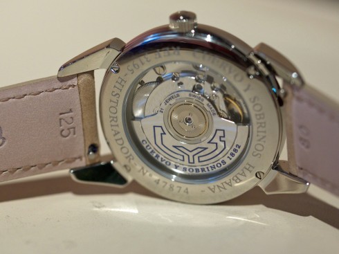 Cuervo y Sobrinos Historiador Segundos Centrales - caseback Cuervo y Sobrinos Historiador Segundos Centrales