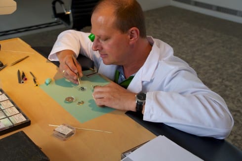 A person making a Zeitwinkel watch