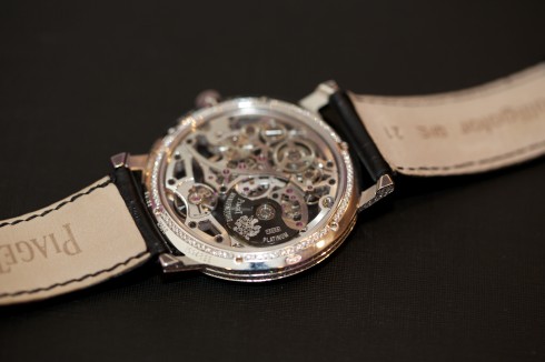 Piaget Altiplano automatic gem-set Skeleton watch - caseback Piaget Altiplano automatic gem-set Skeleton watch
