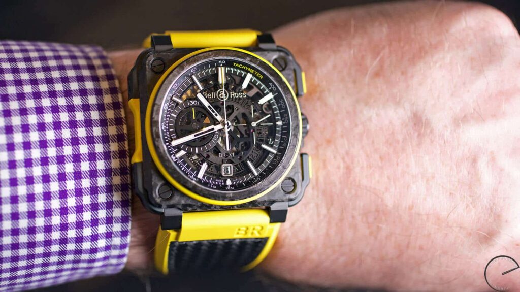 Bell & Ross BR-X1 RS16 is a chronograph in Carbonne Forgé®, grade 5 titanium and ceramic