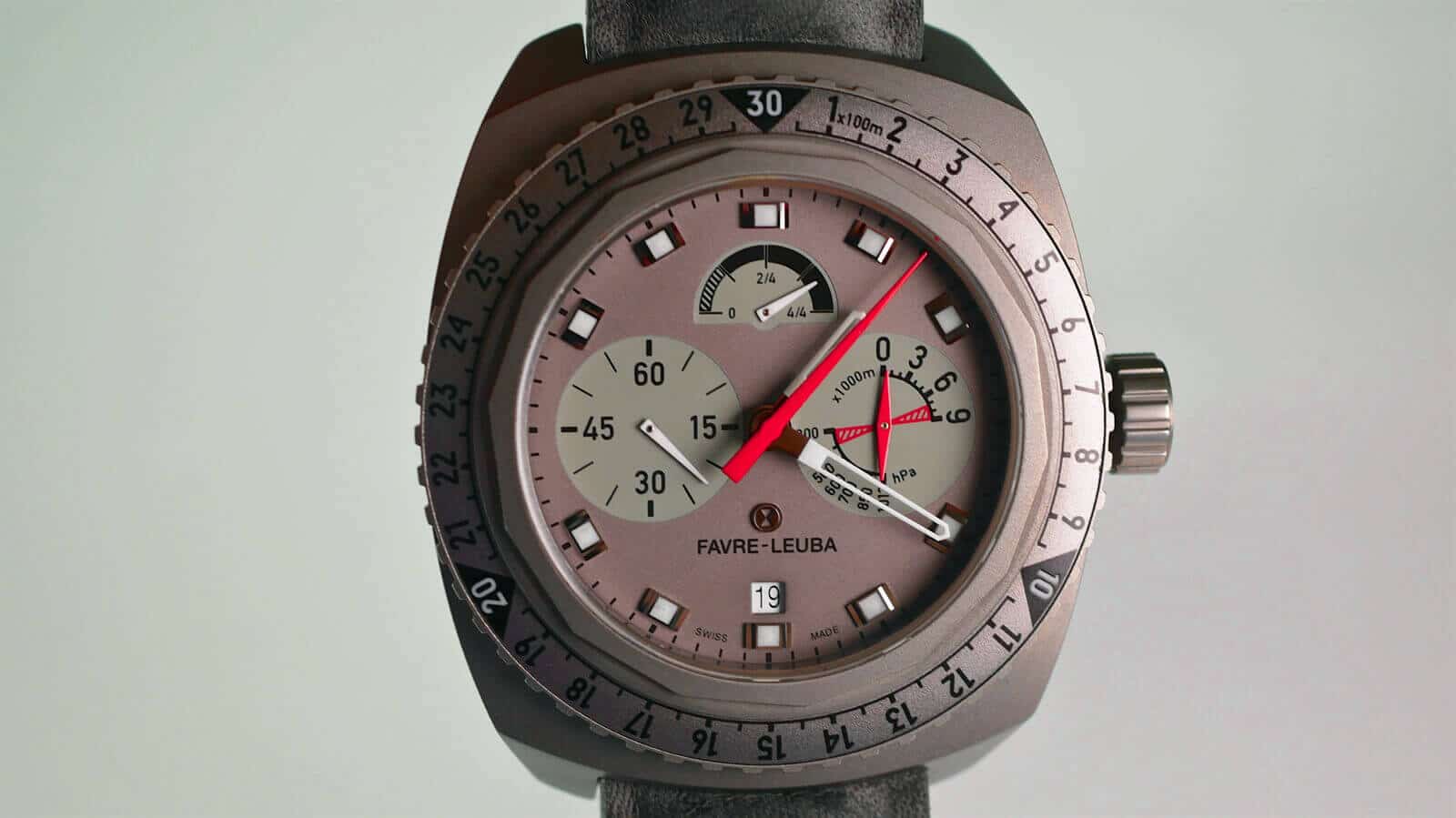 Favre Leuba Bivouac 9000 - altimeter and air pressure display