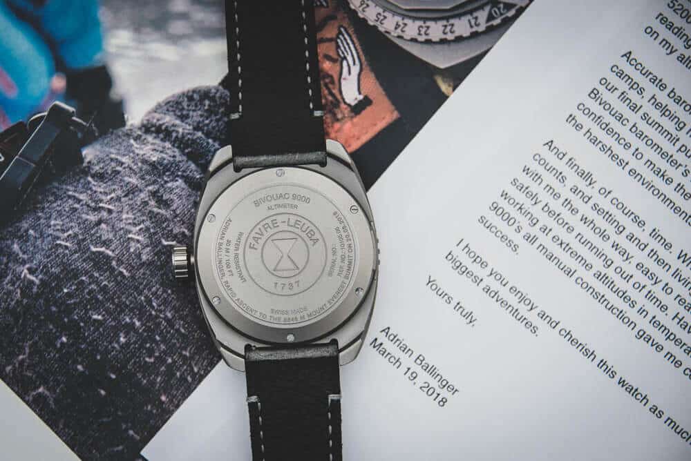 Favre-Leuba will be auctioning Adrian Ballinger's Everest summit timepiece