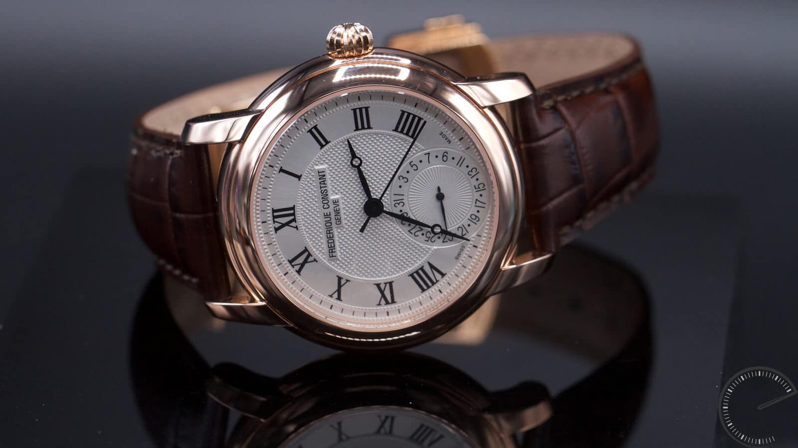 Frederique Constant Manufacture Classic - classically styled timepiece with guilloche pattern dial and Manufacture movement