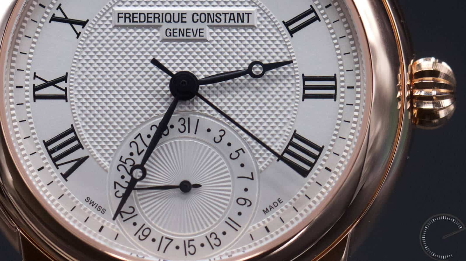 Frederique Constant Manufacture Classic - classically styled timepiece with guilloche pattern dial and Manufacture movement