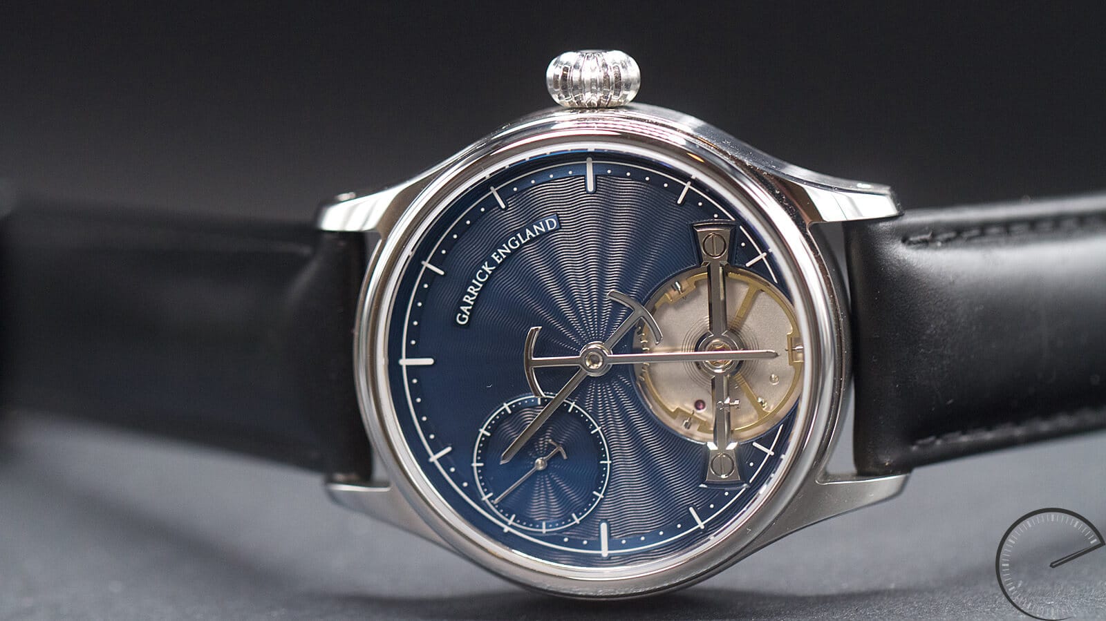Garrick Portsmouth Mark 2 with guilloche dial and dial-side balance
