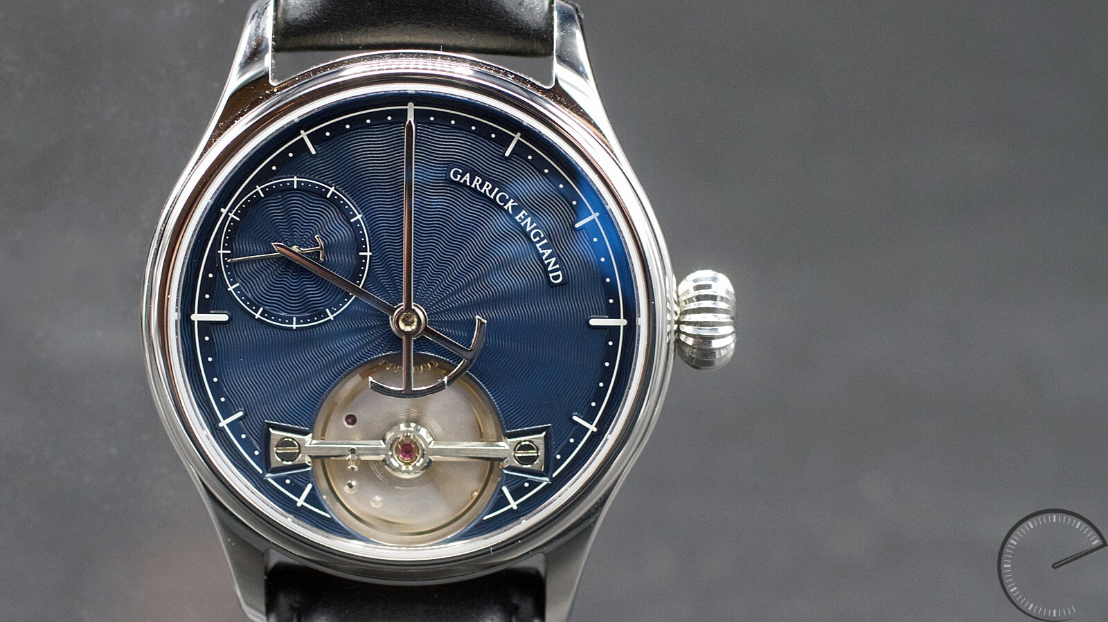 Garrick Portsmouth Mark 2 with guilloche dial and dial-side balance