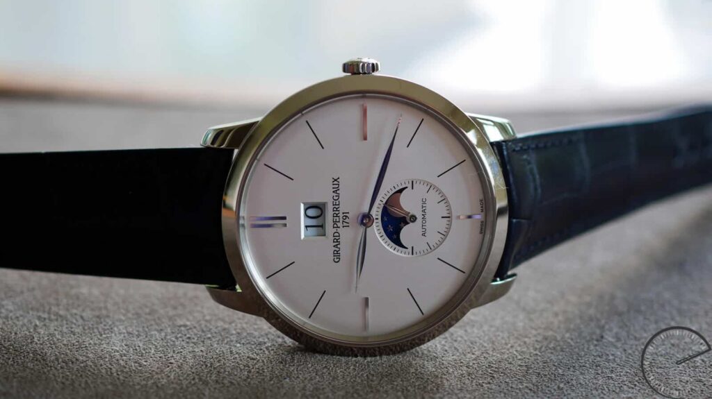 Girard-Perregaux 1966 Large Date and Moon Phases - 41mm white gold case with small seconds display