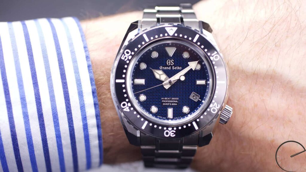 Grand Seiko Hi-Beat 36000 Professional 600m Divers SBGH257 timepiece with magnetic resistance of 16,000 A/m