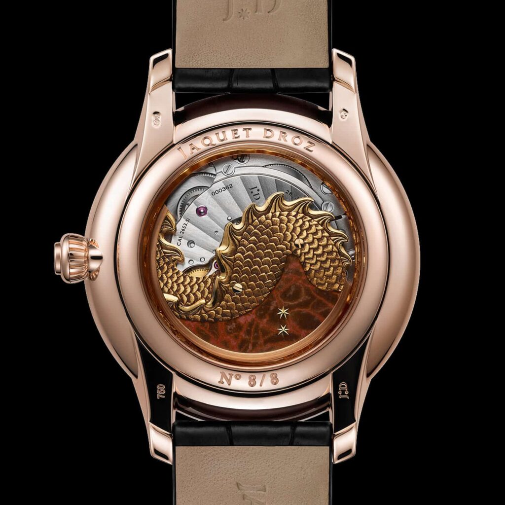 Jaquet Droz Petite Heure Minute Relief Dragon