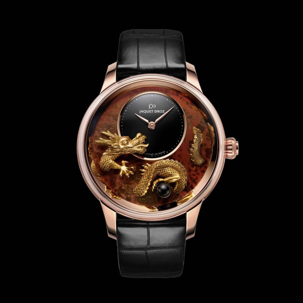 Jaquet Droz Petite Heure Minute Relief Dragon