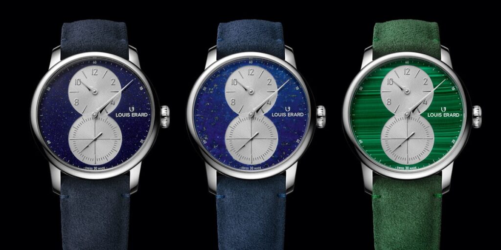 Louis Erard Excellence Régulateur Aventurine, Lapis-Lazuli and Malachite