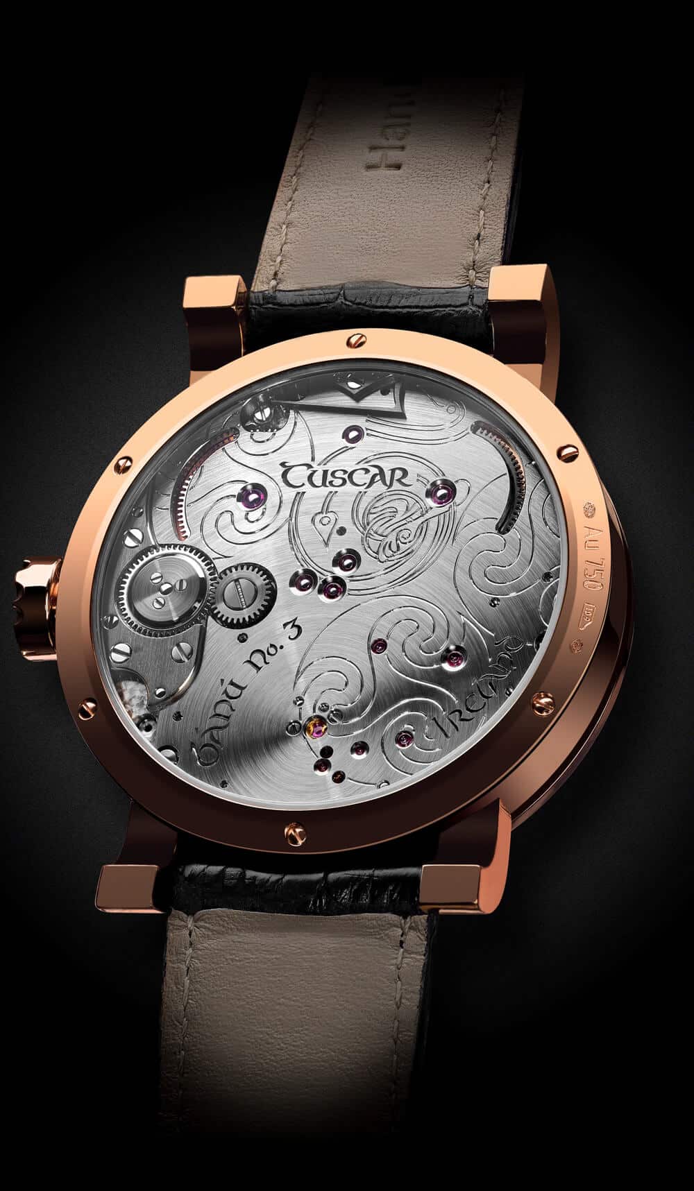 Image of McGonigle Tuscar Bánú in white gold produced by John McGonigle and Stephen McGonigle - Irish watchmakers