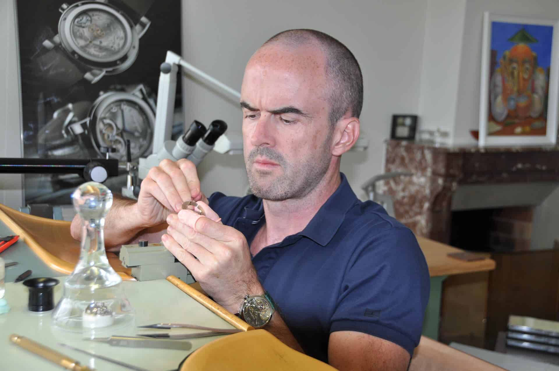 Image of McGonigle Tuscar Bánú in white gold produced by John McGonigle and Stephen McGonigle - Irish watchmakers