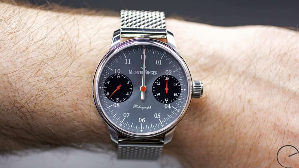 MeisterSinger Paleograph Single Push Column Wheel Chronograph Reference SC107