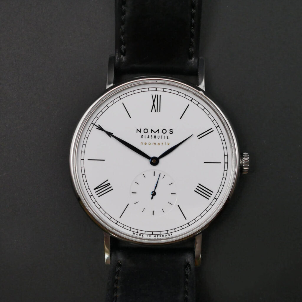 NOMOS Glashütte Ludwig neomatik 39, the standard model and the 175 Years version