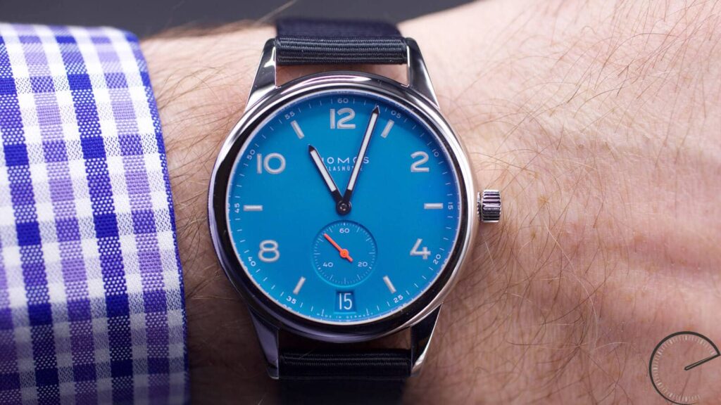 Nomos Glashutte Club Automat Datum Signal Blue