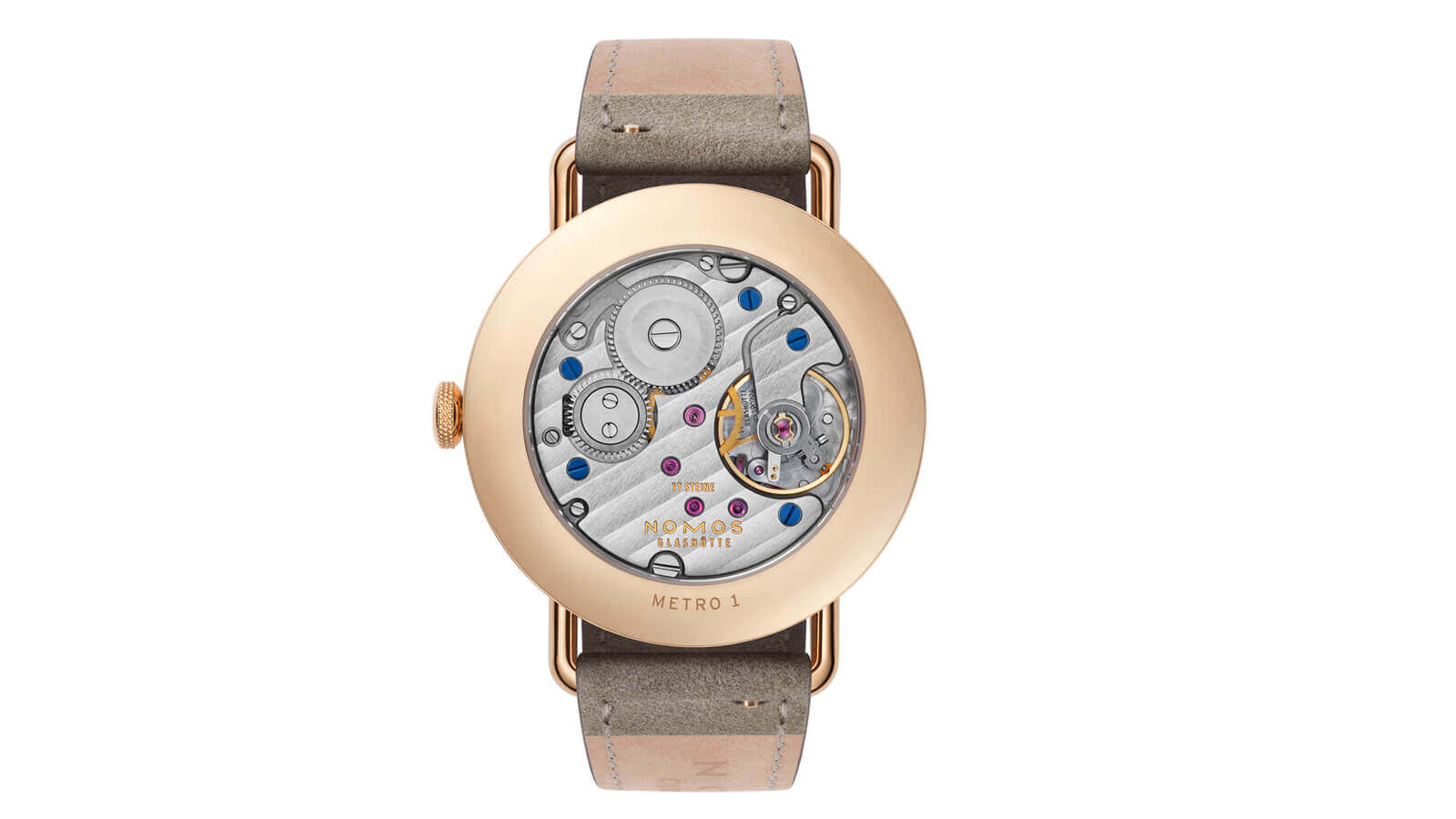 Nomos Glashutte Metro 33 Rose Gold Movement