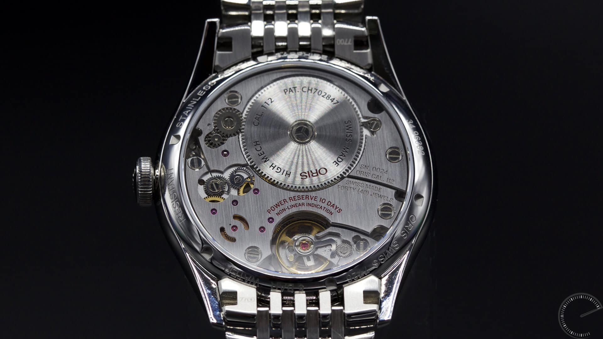 Oris_Artelier_Calibre_112_caseback - ESCAPEMENT MAGAZINE - watch reviews by Angus Davies