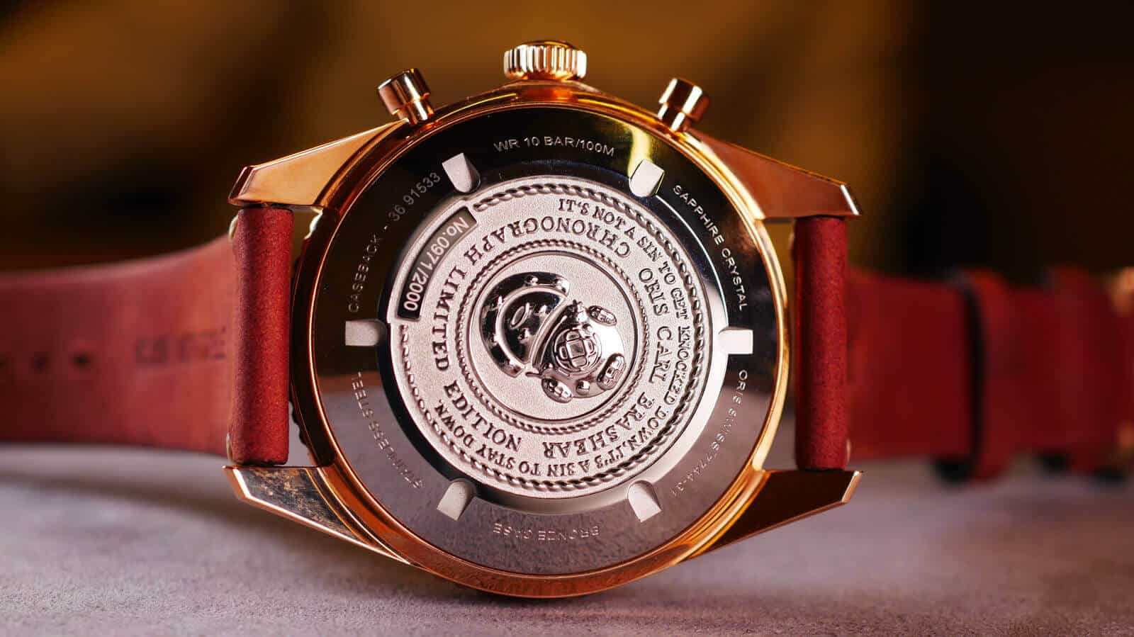 Oris Carl Brashear Chronograph Limited Edition - watch featuring bronze case and Oris Calibre 771 movement