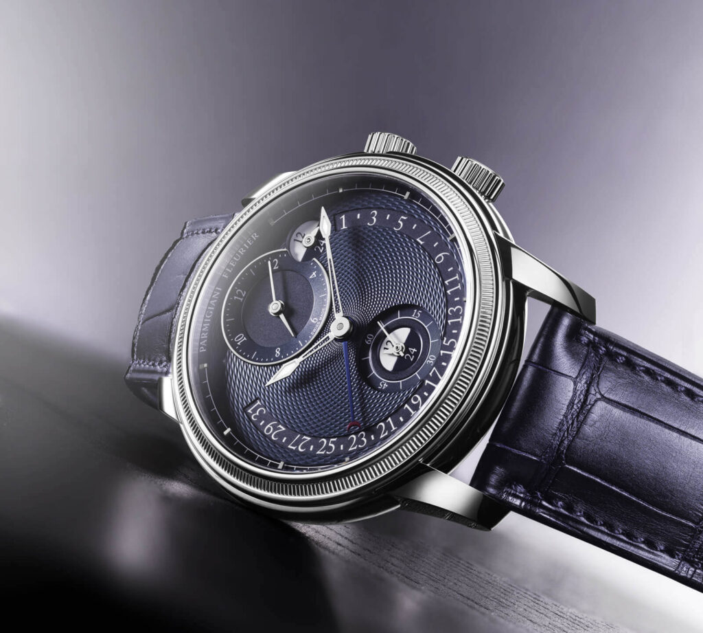 Parmigiani Fleurier Toric Hemispheres Retrograde Steel Blue