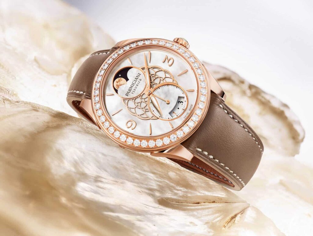 Parmigiani Fleurier Tonda Métropolitaine aventurine and Tonda Sélène mother-of-pearl