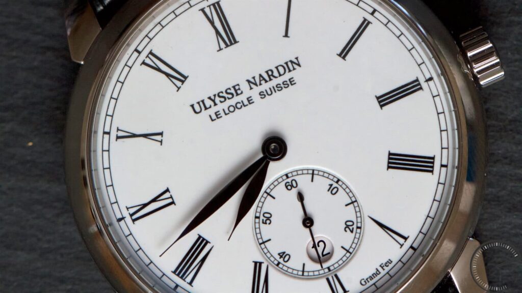 Ulysse Nardin Classico Small Second Manufacture - watch with grand feu enamel dial