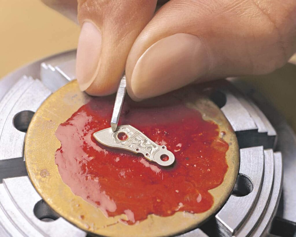 A. Lange & Söhne hand engraved balance cock