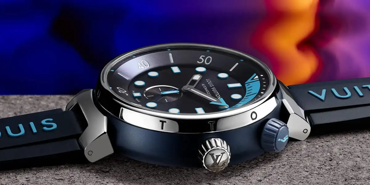 Louis Vuitton Tambour Street Diver Skyline Blue