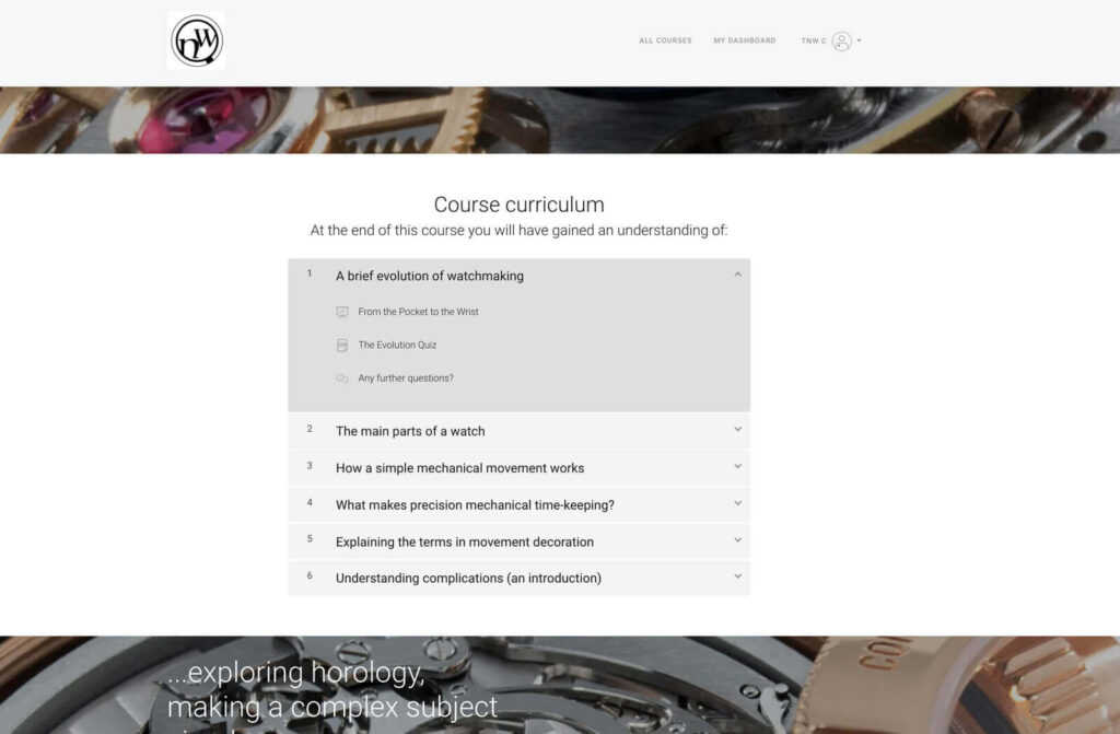 The Naked Watchmaker Masterclass
