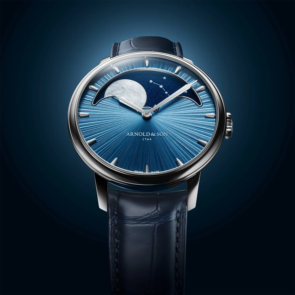 Arnold & Son Perpetual Moon 41.5 Platinum Celestial Blue mushroom