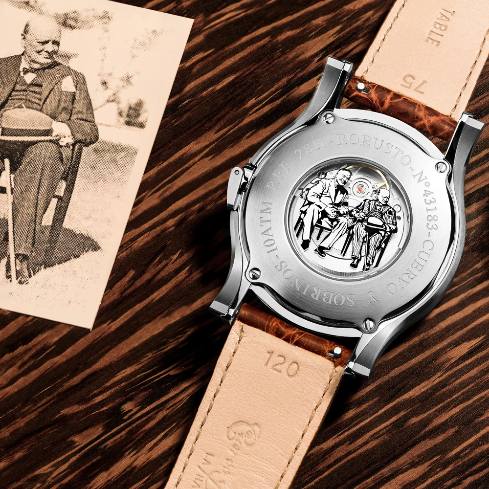 Cuervo y Sobrinos Robusto Churchill Yalta Edition caseback
