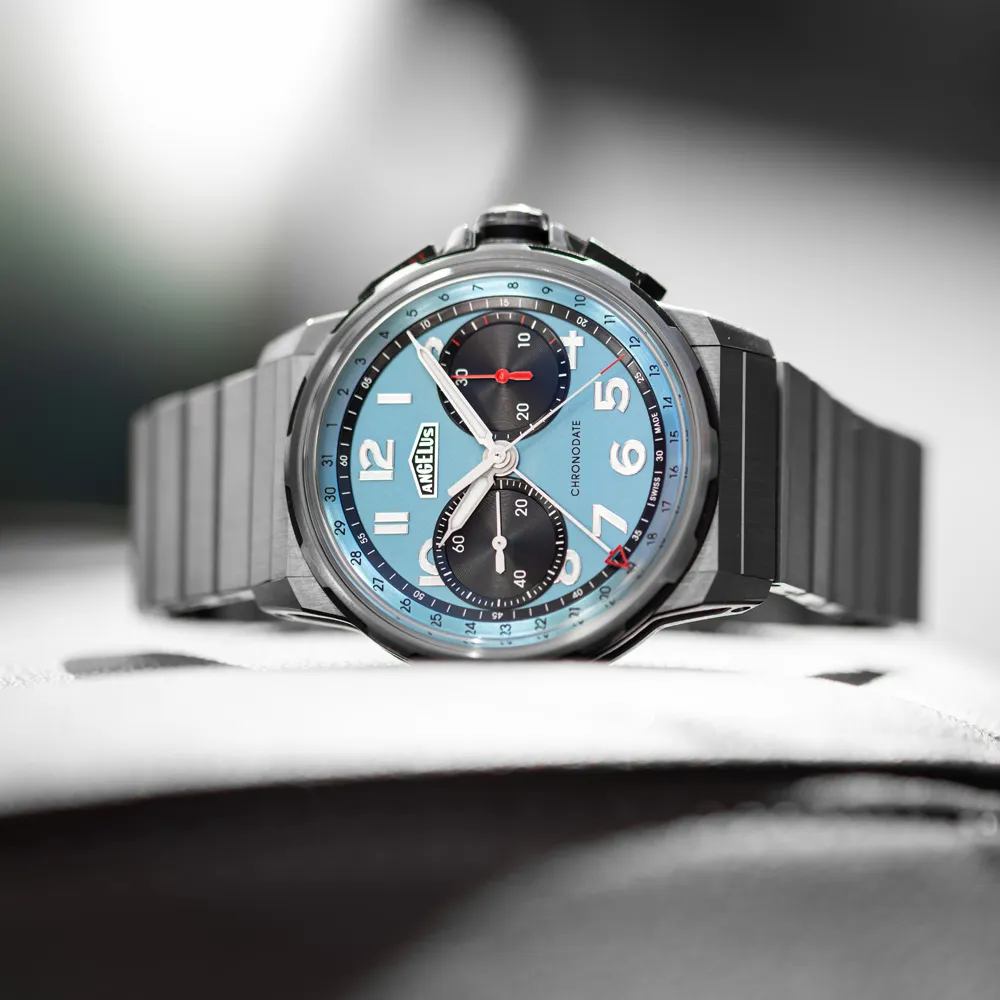 Angelus Chronodate Titanium Storm Blue Edition