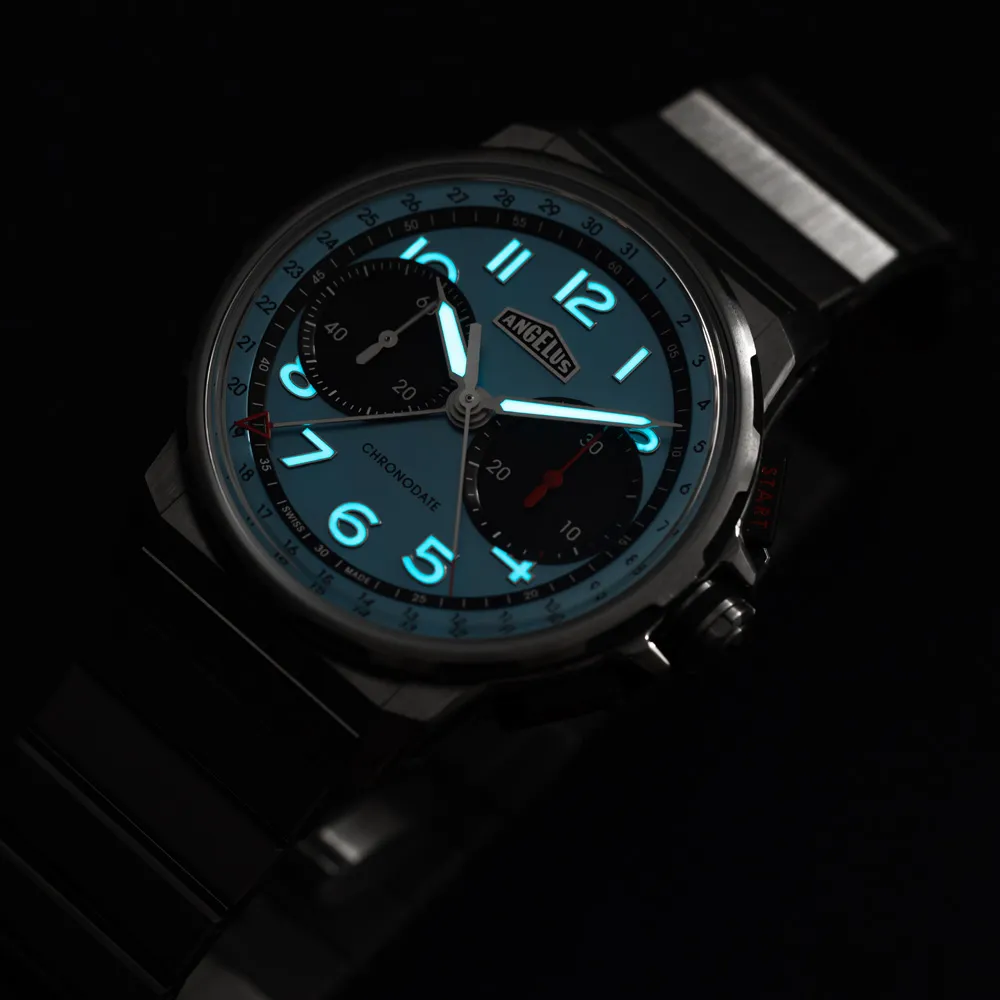 Angelus Chronodate Titanium Storm Blue Edition