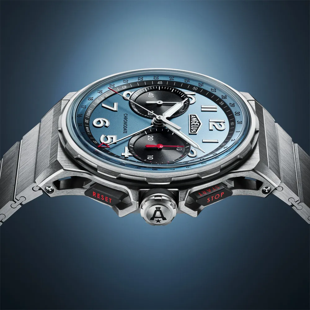 Angelus Chronodate Titanium Storm Blue Edition