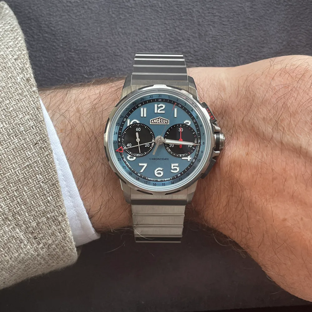 Angelus Chronodate Titanium Storm Blue Edition