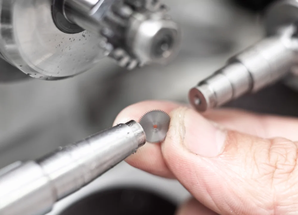 NOMOS Glashütte gear cutting