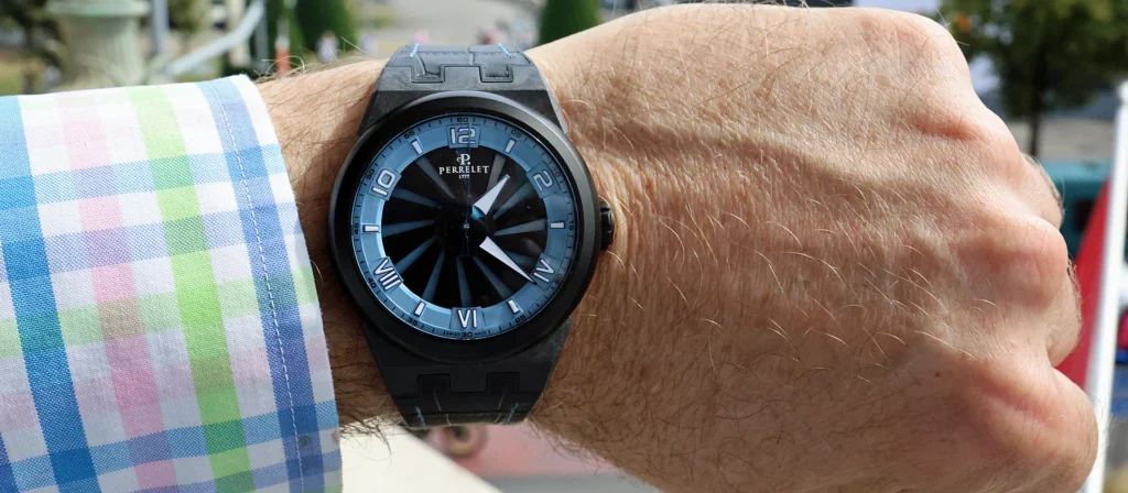 Perrelet Turbine Carbon Ice Blue 44 mm
