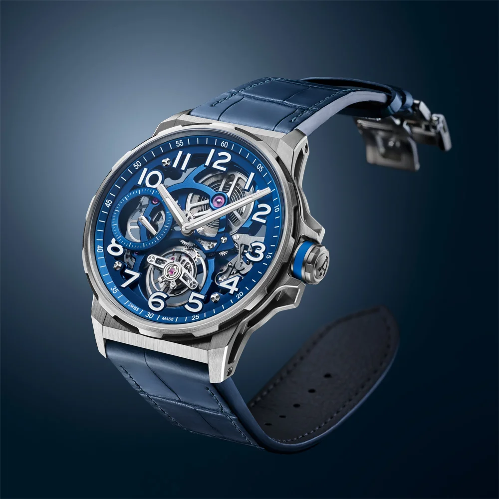 Angelus Flying Tourbillon Titanium Blue Edition