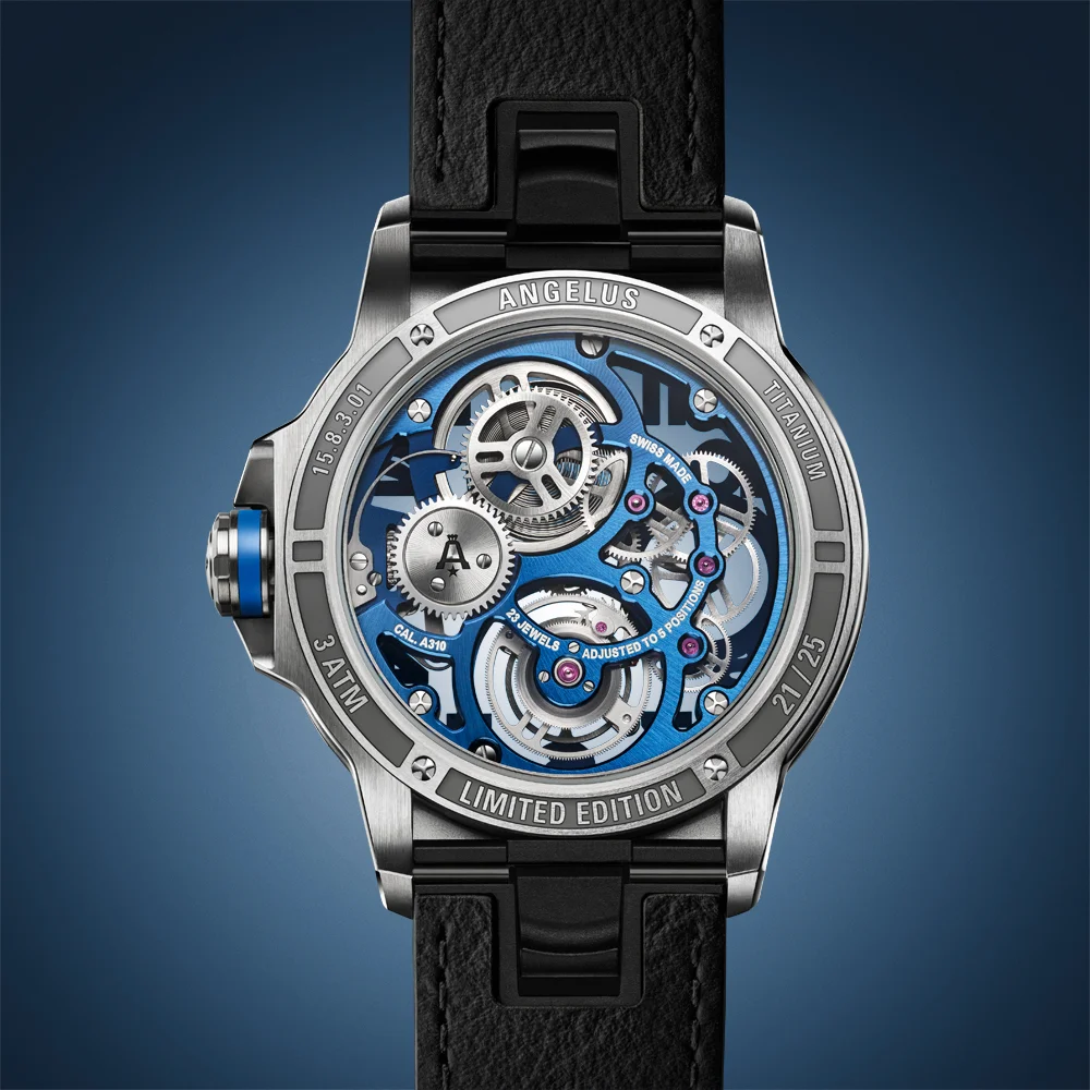 Angelus Flying Tourbillon Titanium Blue Edition