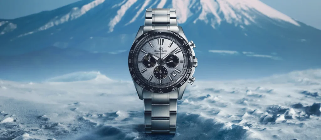 Grand Seiko Snow Blue Tentagraph SLGC007 Hi-Beat Automatic Chronograph