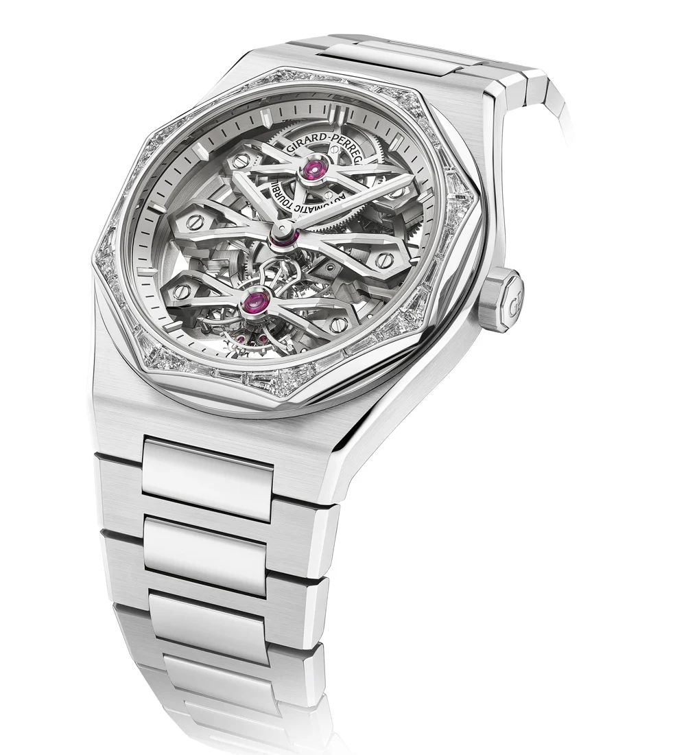 Girard-Perregaux Laureato Three Gold Bridges Diamond-Set