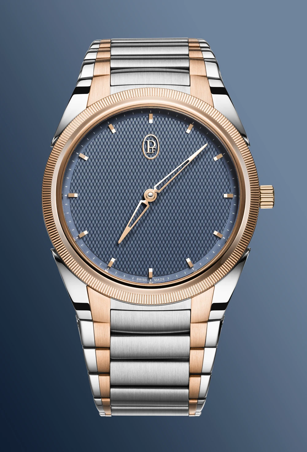 Parmigiani Fleurier Tonda PF Micro-Rotor Steel & Rose Gold Stone Blue