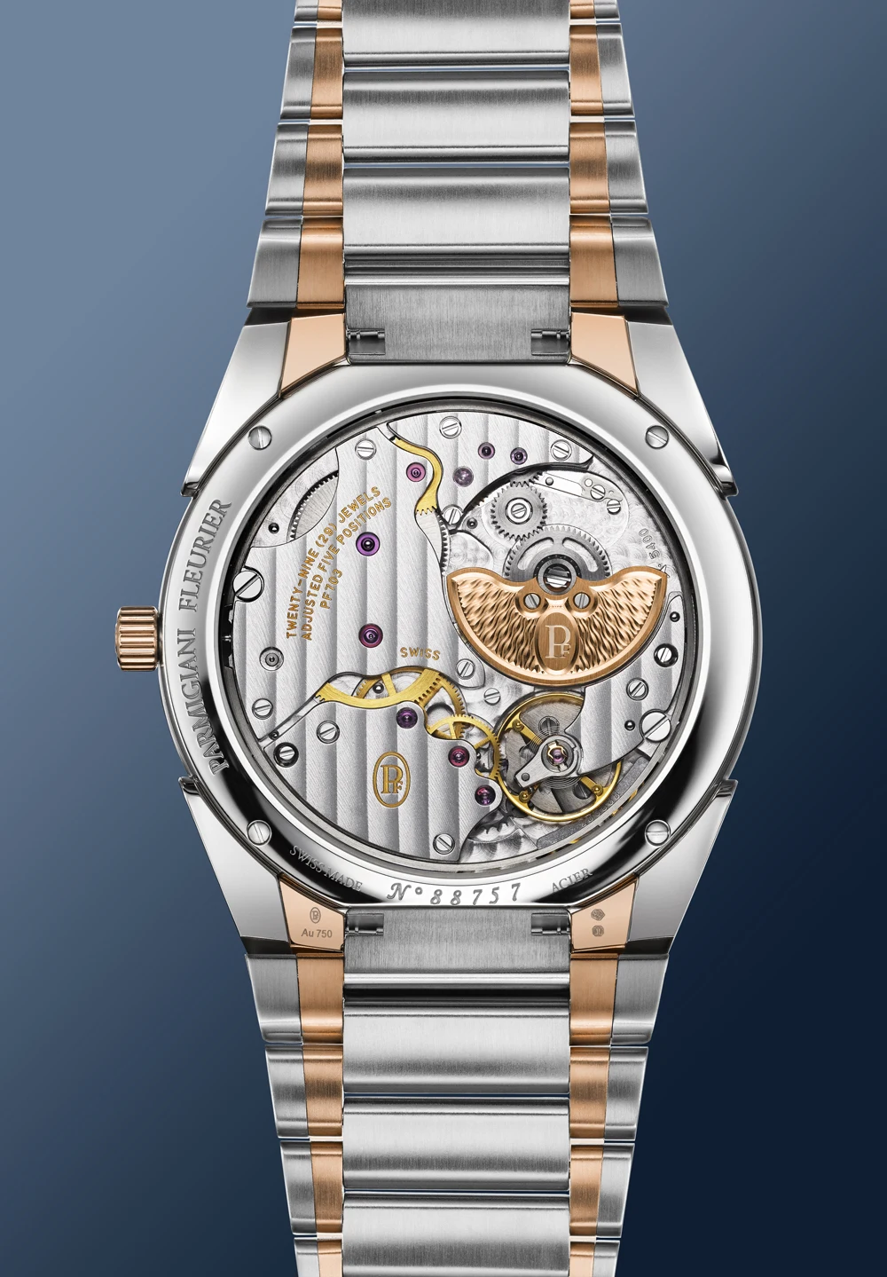 Parmigiani Fleurier Tonda PF Micro-Rotor Steel & Rose Gold Stone Blue