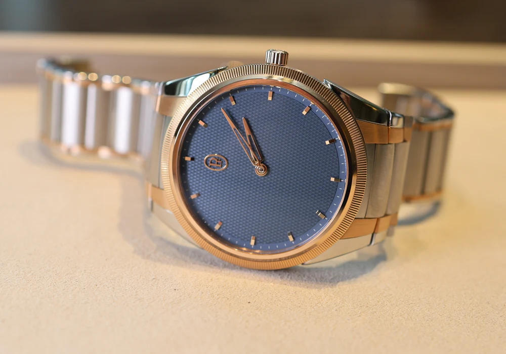 Parmigiani Fleurier Tonda PF Micro-Rotor Steel & Rose Gold Stone Blue