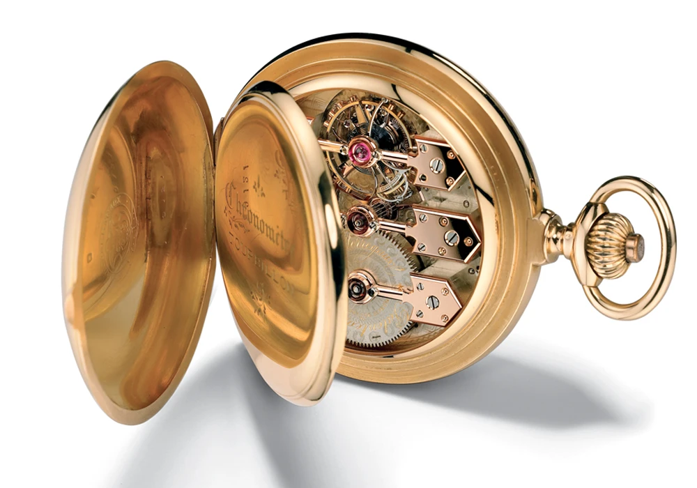 Girard-Perregaux Tourbillon Pocket Watch with Three Gold Bridges